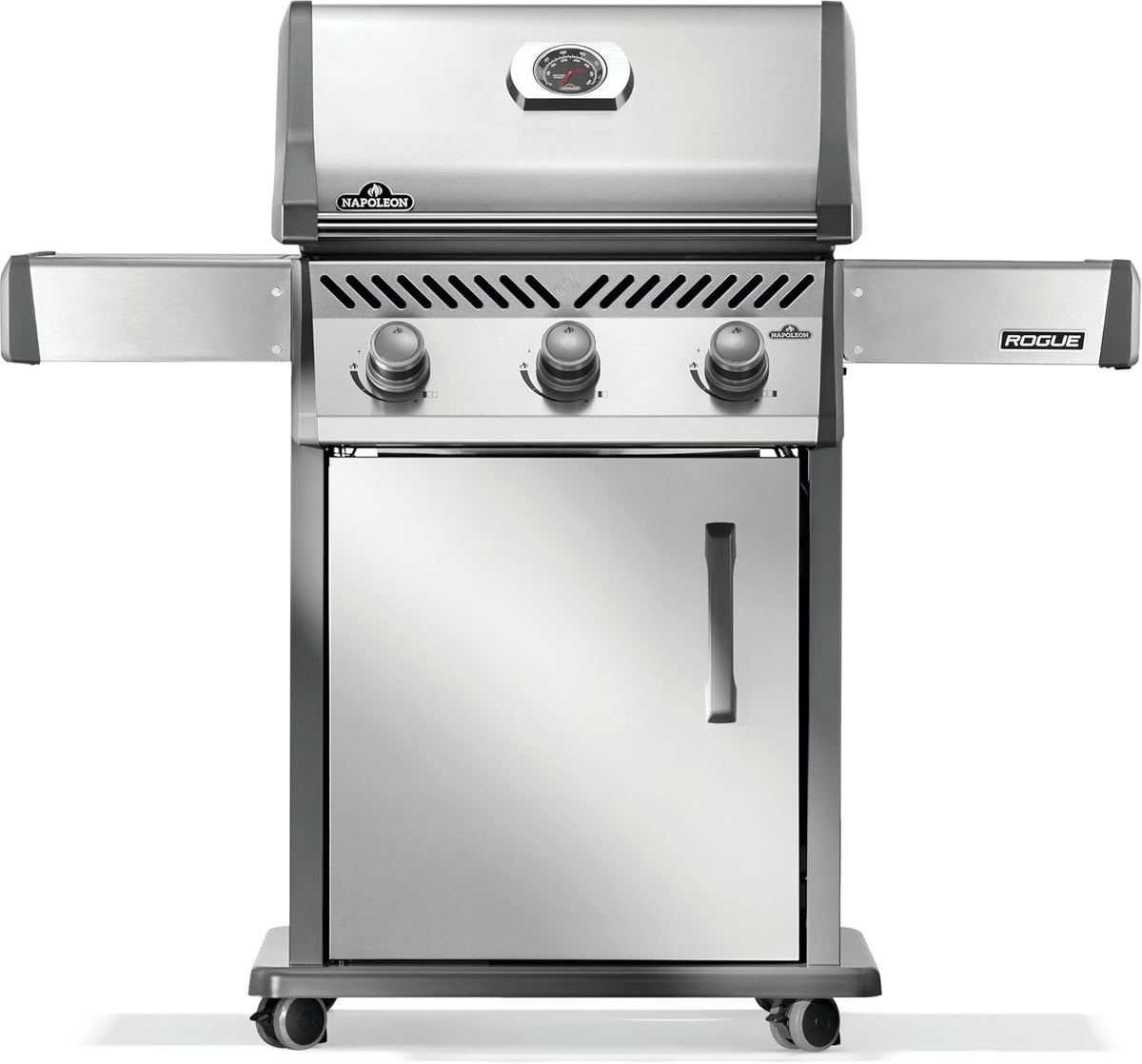 Napoleon Rogue 425 Propane Gas Grill, Stainless Steel, Durable 3-Burner Grill