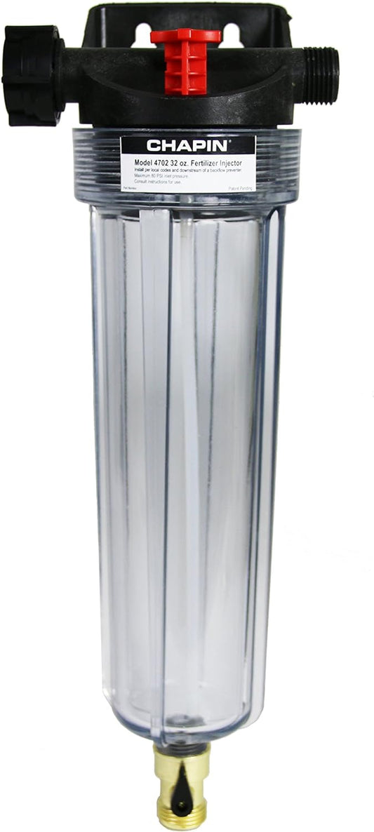 Chapin 4702 HydroFeed 32-Ounce in-Line Auto-Mix Fertilizer Injector System, 32-Ounce, Drip Irrigation System (1 Feeder/Package)