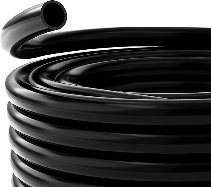 Alpine Corporation 100 Ft. PVC Tubing with 5/8" Inside Diameter for Ponds and Fountains, Black