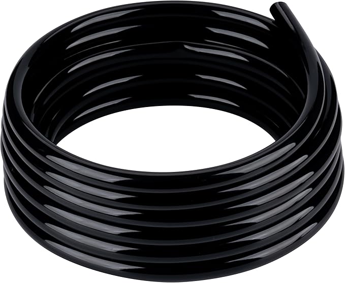 Black Vinyl Tubing 1/2” ID × 5/8” OD - 100 Feet PVC Flexible Plastic Tube Hybrid Hose, Transfer Water Air Oil for Pond Fountain Garden, Non-toxic and BPA free