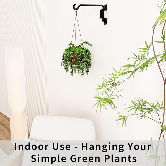 Bird Feeder Hanger,Hummingbird Feeder Hanger,Bird Feeder Hangers for Outside,Plant Hangers Indoor Wall Mount,Hanging Basket Hooks,Plant Hooks & Hangers,45°~180° Rotatable,16 Inch 4 Pack