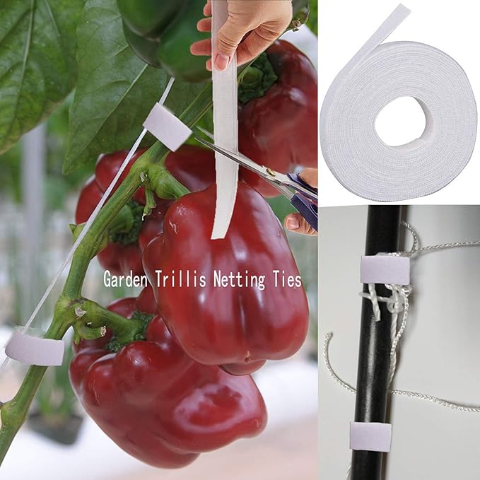 All-Weather Trellis Netting Mesh Plant Garden Vine Growing Flexible String Net (3.5" Mesh ployester, 5' Wx 15'L)