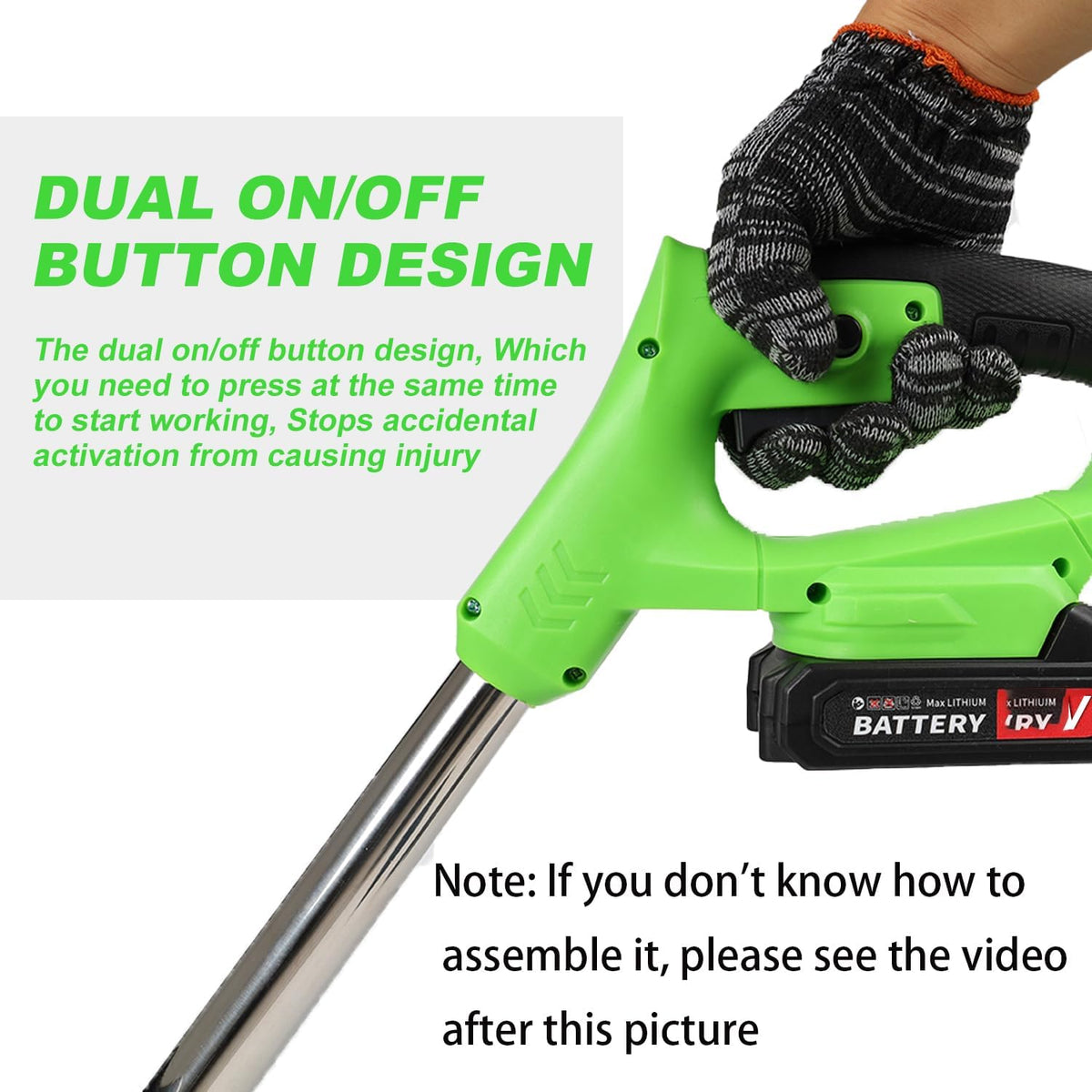 Electric Weed Wacker Cordless Eater 2 Battery, Foldable and Lightweight Grass Trimmer/Brush Cutter,5 Types Blade&Wheels 21V 4.0Ah Battery (2 Pieces) Powered for Garden and Yard (Non-Foldable)