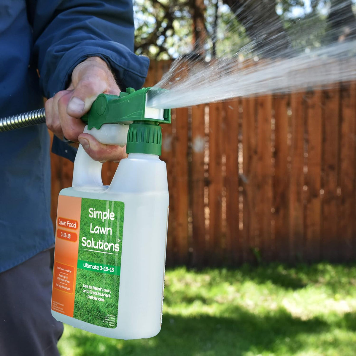 Ultimate 3-18-18 NPK- Lawn Food Quality Liquid Fertilizer- Easy to Use Concentrated Spray- Any Grass Type- Summer & Fall Nutrients- Simple Lawn Solutions - Turf Hardiness & Root Vigor (32 Ounce)