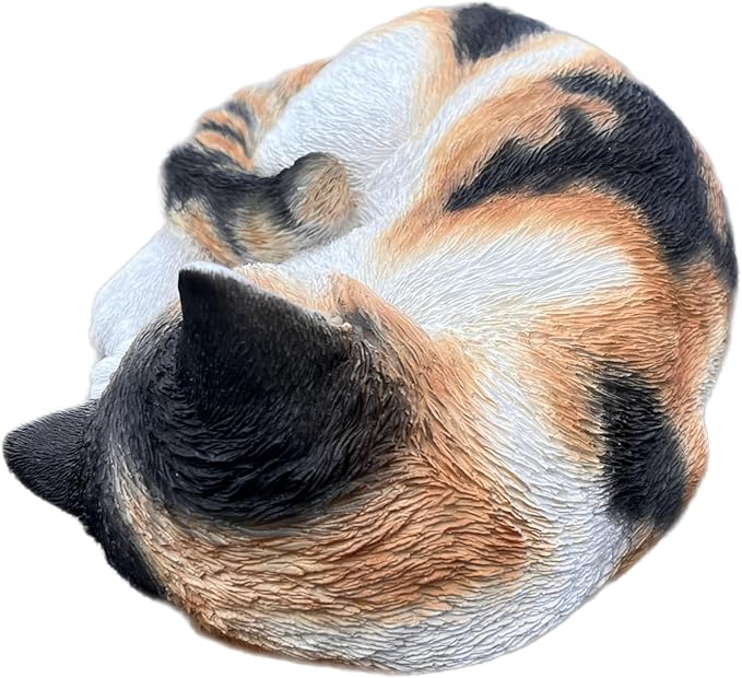 Hi-Line Gift Ltd. Sleeping Calico Cat Garden Statue