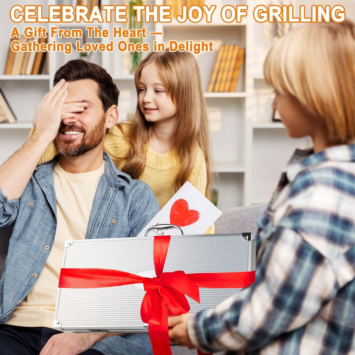 POLIGO 26PC Exclusive BBQ Grill Accessories in Aluminum Case for Birthday Christmas Grilling Gifts - Premium Grill Utensils Set with Barbecue Claws, Meat Injector, Thermometer for Smoker, Camping BBQ