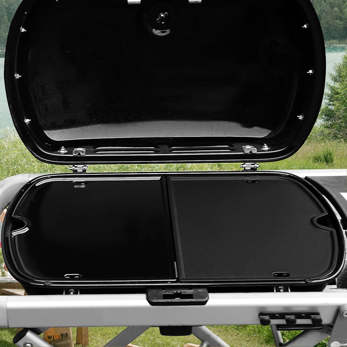Uniflasy Enamels Griddle for Weber Traveler Portable Gas Grill, fits Weber 9010001 Traveler Portable Gas Grill, Cooking Griddle