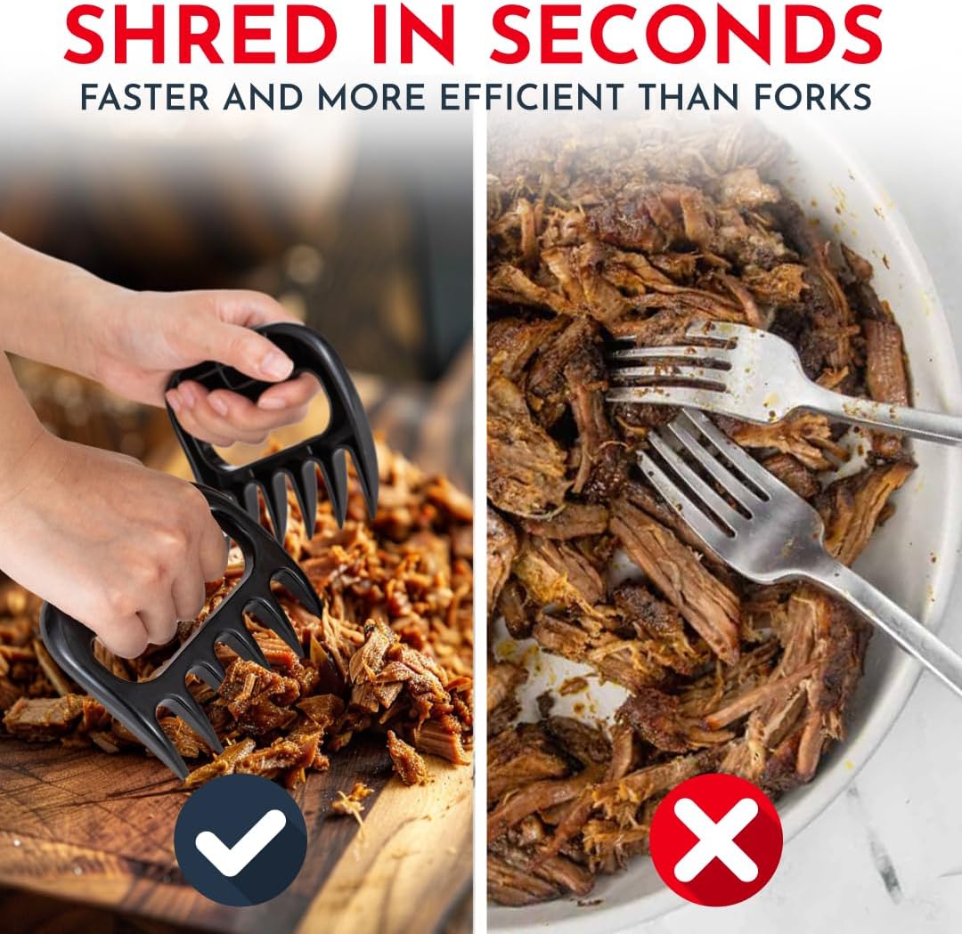 Premium Meat Shredder Claws - BBQ Accessories Gifts for Men Dad Birthday, Bear Claw for Shredding Meat - Claws for Pulled Pork, Chicken Shredder Tool - Perfect for BBQ Grilling Accessories