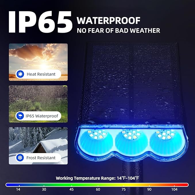 Barrina 36 LEDs Landscape Solar Spotlights, WRGB Solar Powered Dusk-to-Dawn Outdoor Garden Lights, 360° Horizontal Adjustable Spotlights for Garden Yard Patio Driveway Porch, 4 Packs