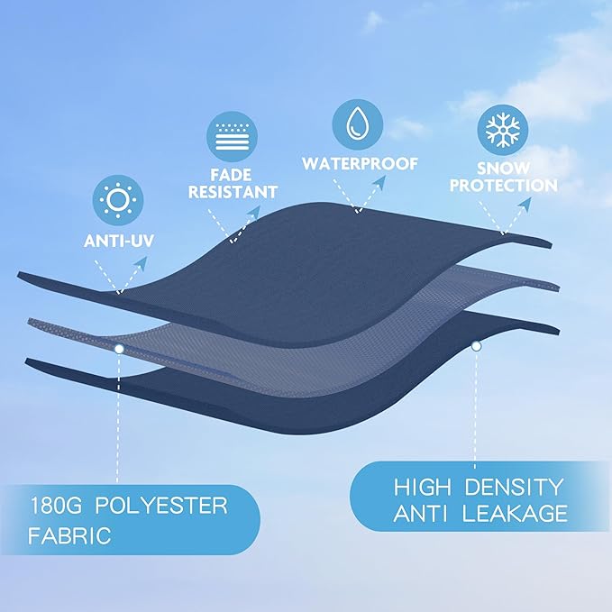 GREEN PARTY 15 ft Rectangle Patio Umbrella with Base Included, Double-Sided Table Umbrella with Crank, Large Outdoor Umbrellas for Patio Poolside Garden Backyard, Navy Blue