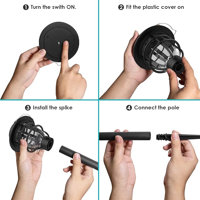 2 Pack Solar Pathway Lights Outdoor - Bright Solar Powered Garden Lights with Warm White LED, Auto On/Off Waterproof Path Lights Decorative, Landscape Lighting for Yard Patio Walkway Driveway