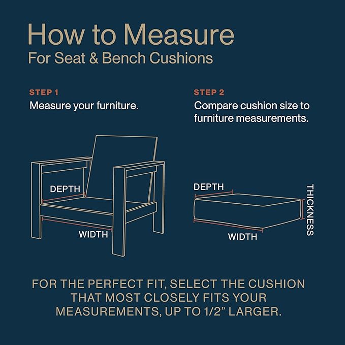 Honeycomb Outdoor Essentials Set of 2 Tufted Seat Pads, 19 x 18, Courtyard Geo Almond Dining Chair Cushions for Patio Furniture