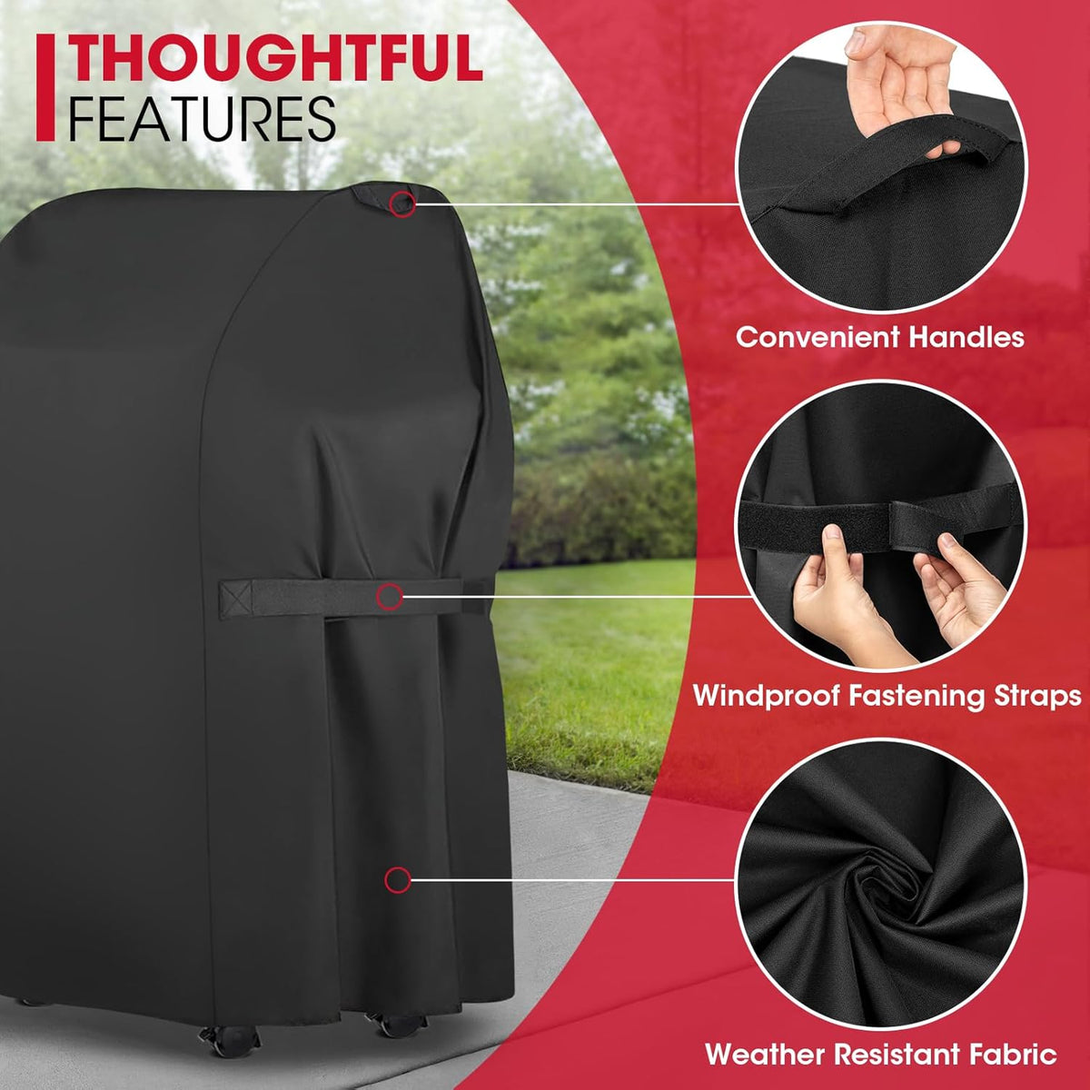Unicook 2 Burner Grill Cover 30 Inch, Heavy Duty Waterproof Small BBQ Cover, Compatible with Weber Spirit 210 Grill with Side Tables Down, Does NOT Fit Spirit II E-210 with Side Tables Installed