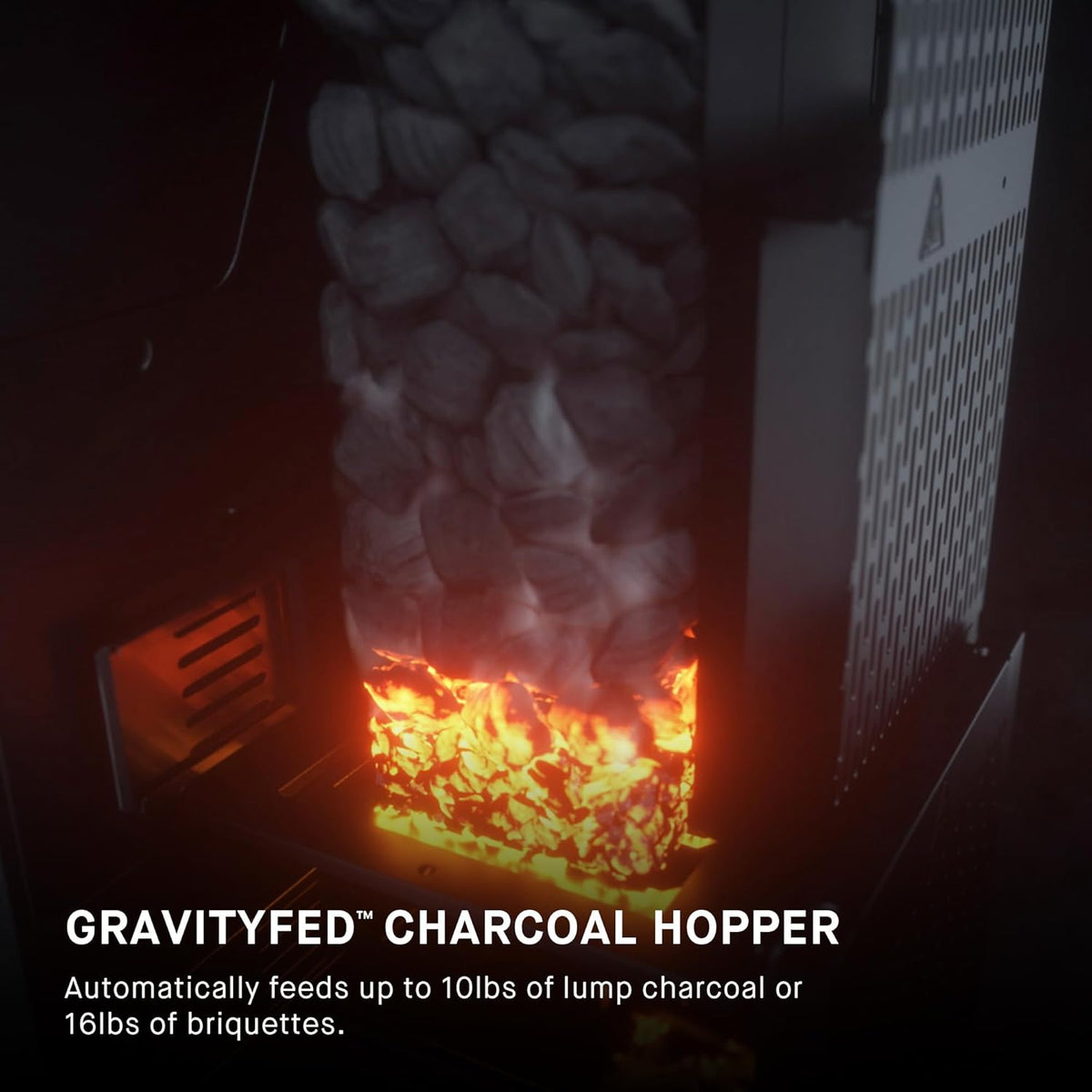 Masterbuilt® Gravity Series® 800 Digital Charcoal Grill, Griddle and Smoker with Digital Control, App Connectivity and 800 Cooking Square Inches in Black, Model MB20040221