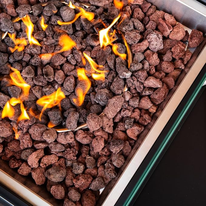 Ashton 36” Propane Fire Pit Smokeless Firepit Converts to Outdoor Gas Fire Pit for Outside Patio Firepit Table Includes Windscreen Rain & Tank Cover Lava Rocks Lid CSA Certified