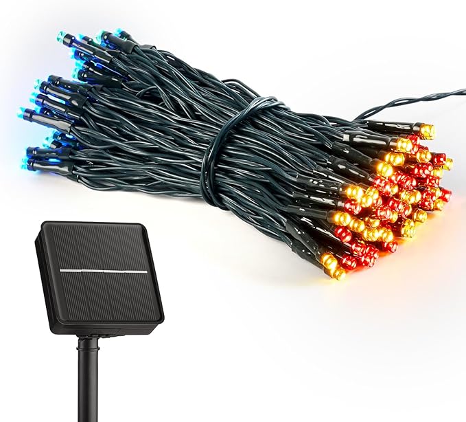 Brightown Solar String Light for Outside, 50 FT 120 LED Extra-Bright Solar Lights Outdoor, Solar Outdoor String Lights Waterproof with 8 Lighting Modes for Yard Tree Garden Decorations(Multicolor)