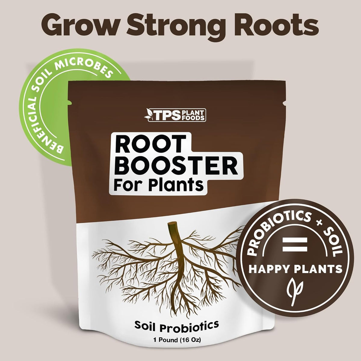 TPS NUTRIENTS Root Booster for Plants, Soil Probiotics Including Bacteria, Mycos, and Trichoderma for Transplanting and Established Plants (6 Ounces)