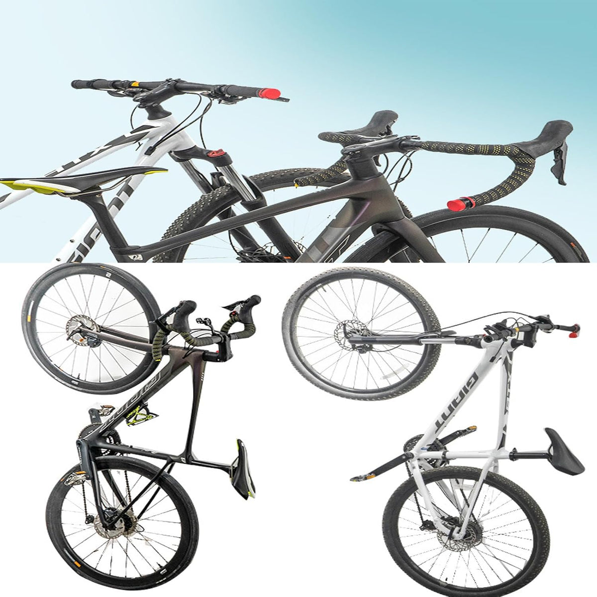 Road Bike Wall-Mounted, Swivel Bike Rack, Snap-on Bike Wall Mount, Garage Bike Rack, Wall Mounted Bike Rack, Space Saving Wall Mounted Bike Rack Black(Highway model)