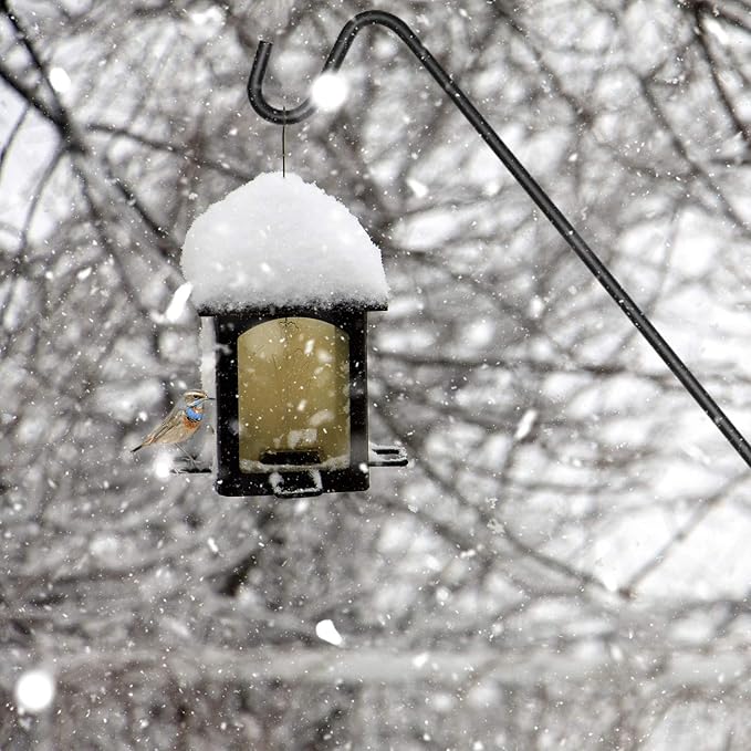 Ashman Deck Hook 32-Inch (2 Pack), Double Forged Solid Metal Single Piece Rod, Ideal for Bird Feeders, Plant Hangers, Coconut Shell Hanging Baskets, and Lanterns.