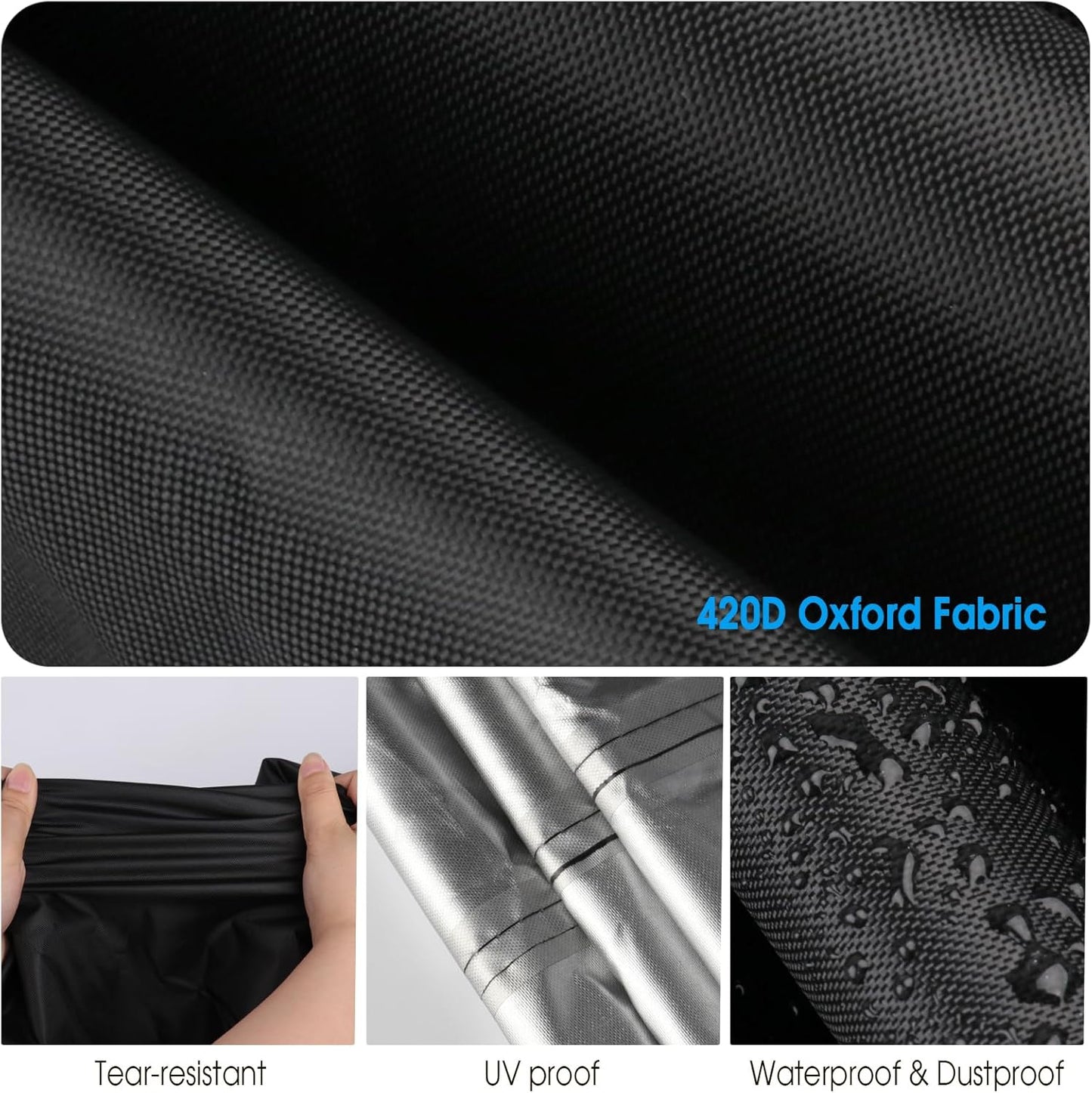 Grill Cover for Royal Gourmet GD4002T 4-Burner Grill, Waterproof Gas Grills Covers for Outdoor BBQ - 41”L x 20”W x 10”H, Black