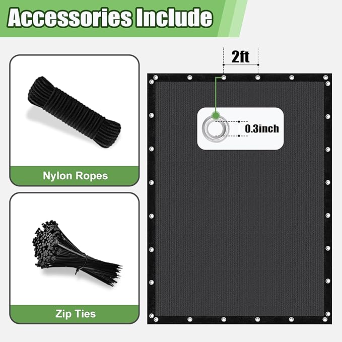 Outdoor 90% Sun Shade Cloth with Grommets, 12 X 19 FT Pergola Shade Cover for Garden Patio Carport Kennel Swimming Pool, Dark Grey (We Make Custom Size)