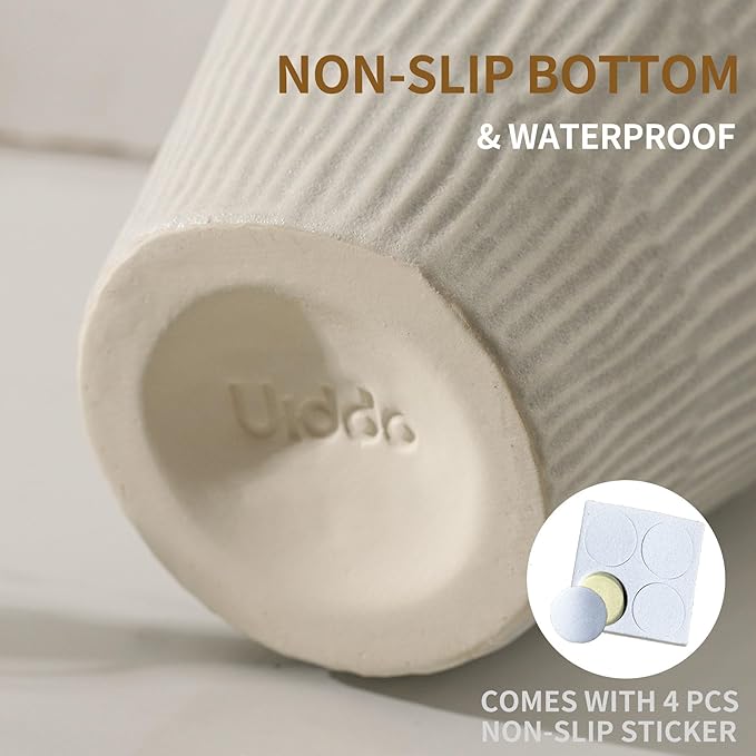 Ceramic Vase for Home Decor,7.8 Inch Flower Vase，Decorative Grey Vases for Pampas Grass，Modern Art Texture for Home Entryway Living Room Dining Table Farmhouse Office Decor-Grey.