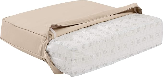 Classic Accessories Montlake Water-Resistant 21 x 22 x 4 Inch Patio Lounge Back Cushion, Antique Beige, Outdoor Loveseat Cushions