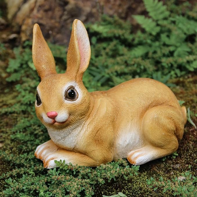Hide a Key Rabbit Figurines Bunny Statue Polyresin Rabbit Ornament Rabbit Outdoor Garden Statue