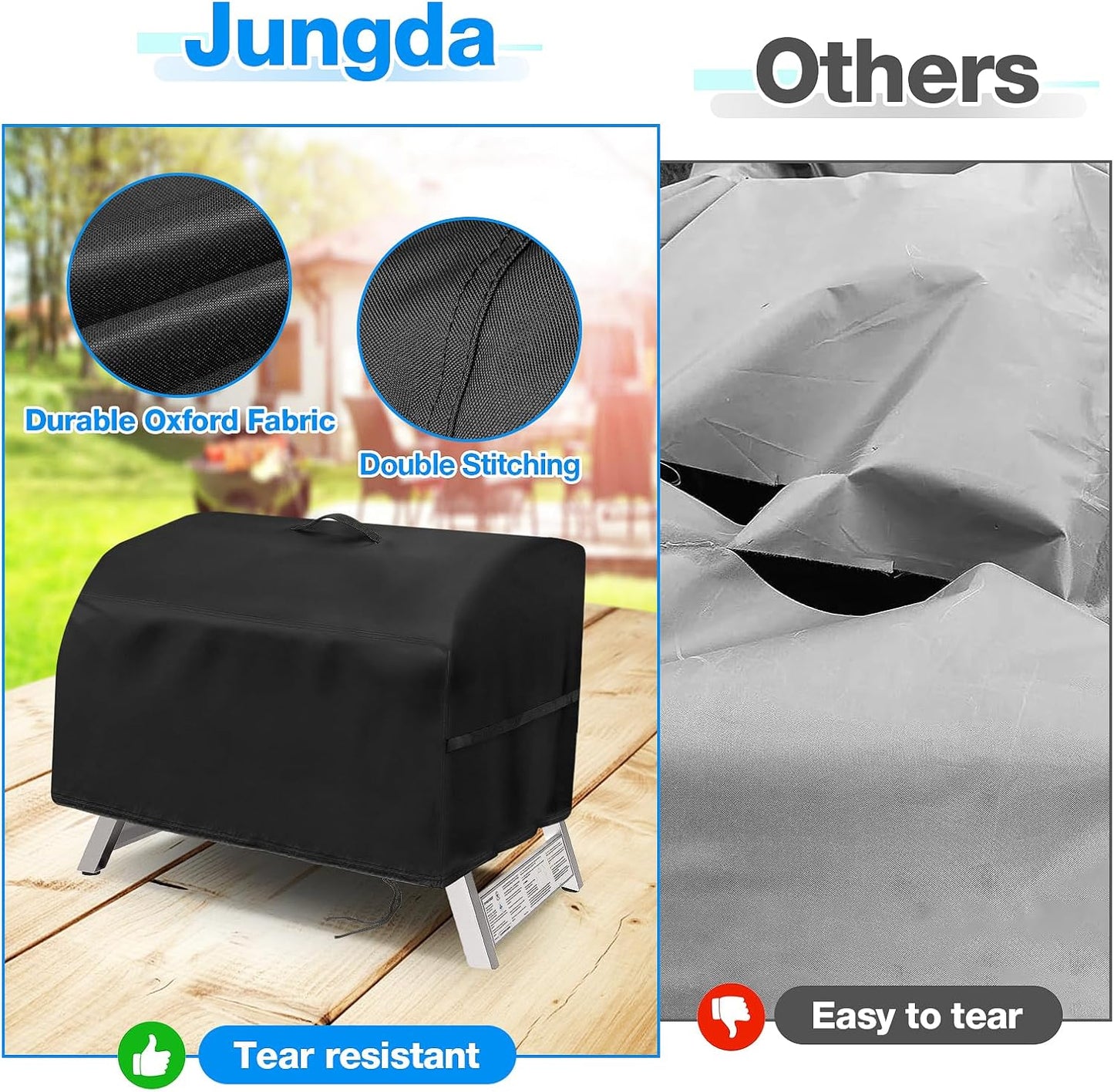 Grill Cover for Char Broil Grill2Go X200 Portable Propane Gas Grill,Waterproof Small Table Top BBQ Grill Cover,Heavy Duty 600D Outdoor Tabletop Grill Cover