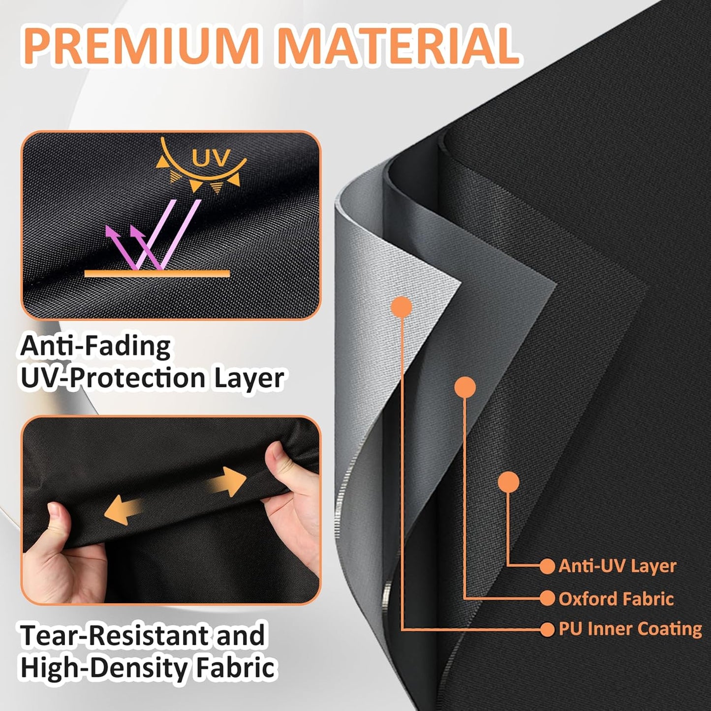 600D Grill Cover Fits for Pit Boss 700FB, 700D, 700S, 700SC Wood Pellet Series Grills, Replace for Pit Boss 73701 Heavy Duty Waterproof Grill Cover, Fade Resistant, 56" x 29" x 38"