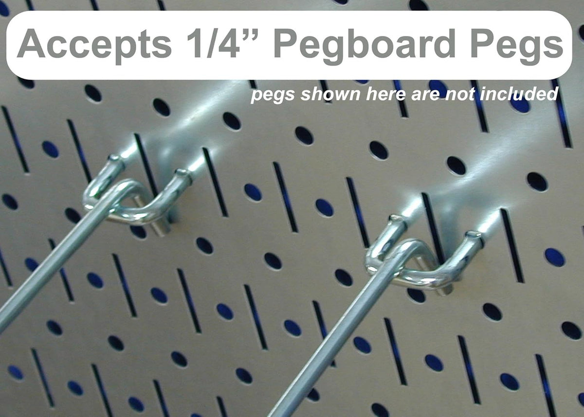 Wall Control Pegboard Organizer 4 ft. Metal Pegboard Standard Tool Storage Kit & Pegboard Shelf 6in Deep Pegboard Shelf Assembly for Pegboard and Slotted Tool Board – White