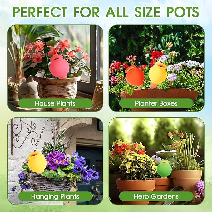 8Pcs Terracotta Plant Watering,Self Watering Spikes Self Watering Planter Insert,Ceramic Automatic Watering Water Seepage Device Suitable for Garden Decoration Plant Accessories