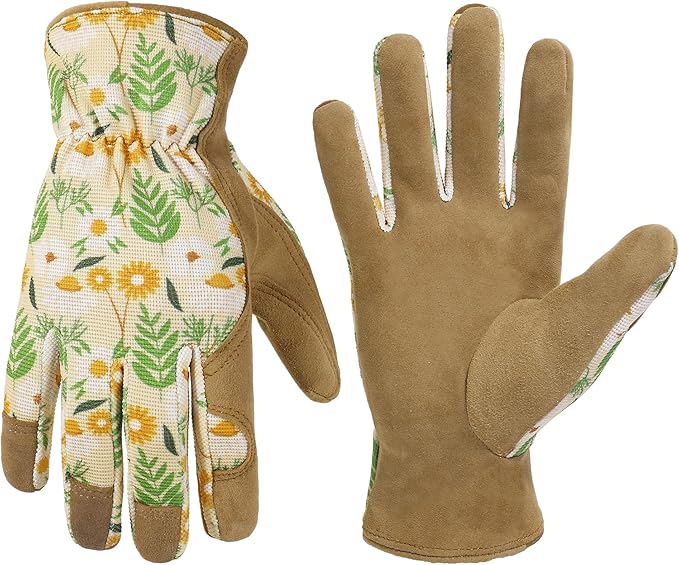 HANDLANDY Women Safety Work Gloves Utility Touch Screen Working Grip Glove for Yardwork Gardening Breathable Mechanic Gloves