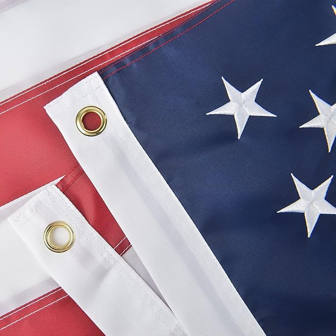 American Flag 4x6 FT, US Flags USA High Wind with Embroidered Stars, Sewn Stripes, Brass Grommets, Durable USA Flag Outdoor Outside