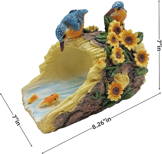Bird Statues Outdoor Decoration, Resin Statue Garden Decor, Animal Downspout Diverter, Decorative Gutter Extension, 3"4" Downspout Extender Diverter Splash Block