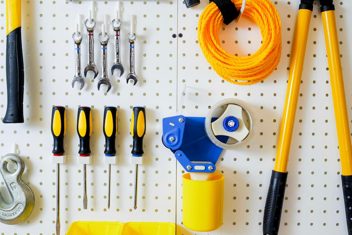 WallPeg Pegboard Kit - 4 Each 24"x16" White Pegbaord Panels - Made in The USA