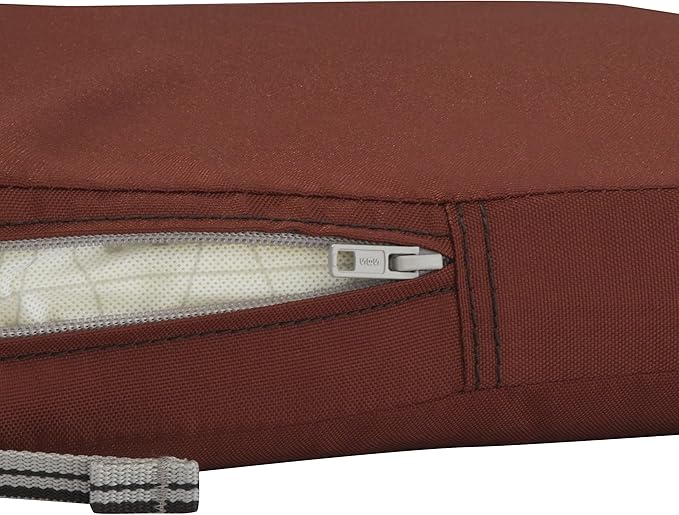 Classic Accessories Ravenna Water-Resistant 17 x 15 x 2 Inch Patio Seat Cushion, Spice, Chair Seat Cushion