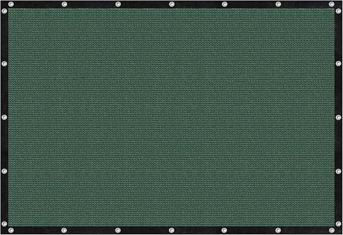 VICLLAX Shade Fabric Sun Shade Cloth with Every 2 FT Grommets for Patio Garden Pergola Cover Canopy 12x24 FT, Dark Green