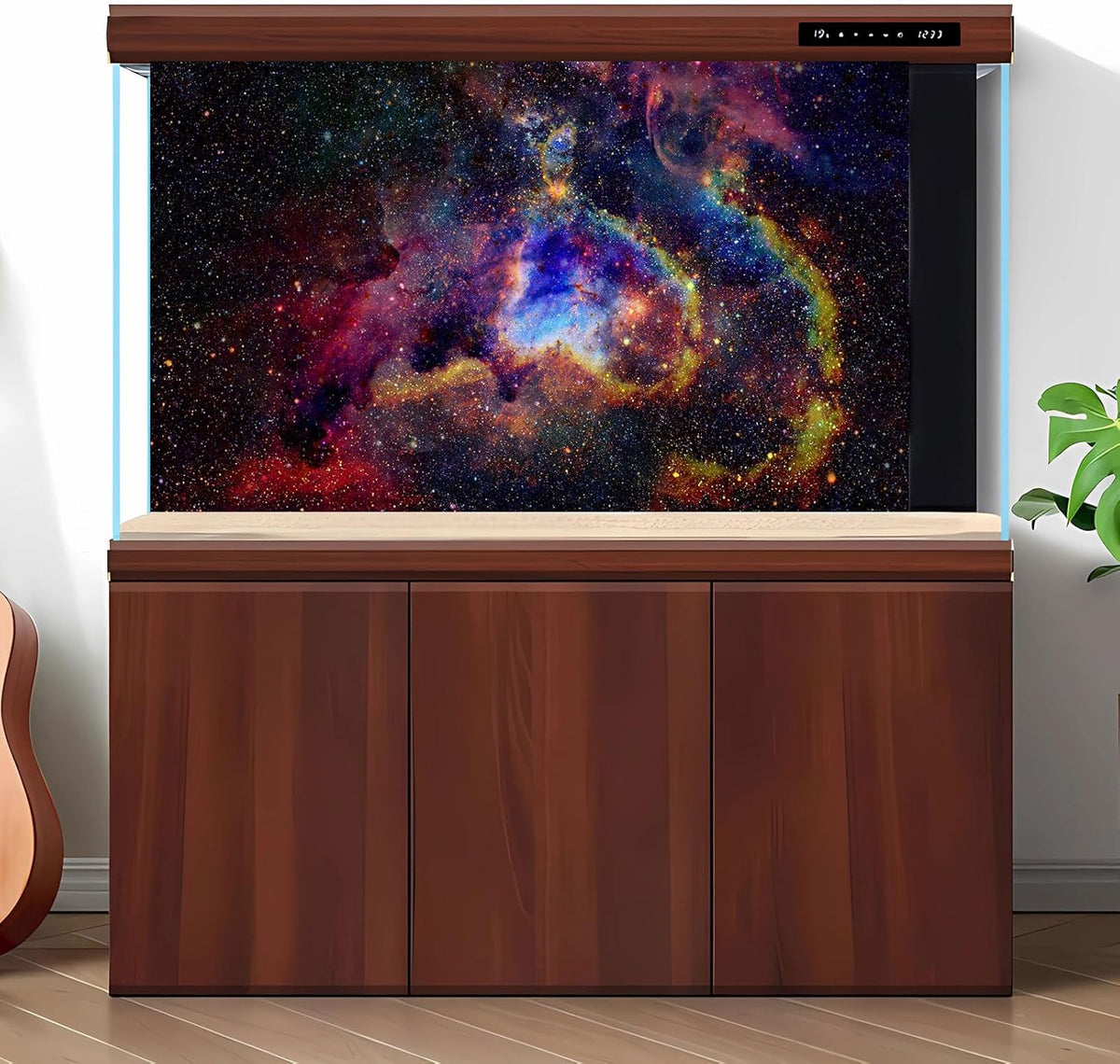 Outer Space Aquarium Background Fantasy Alien Planet Nebula and Galaxies Terrarium Background Stars Nebula Atmosphere Fish Tank Background Outer Space Reptile Tank Background 36x24in