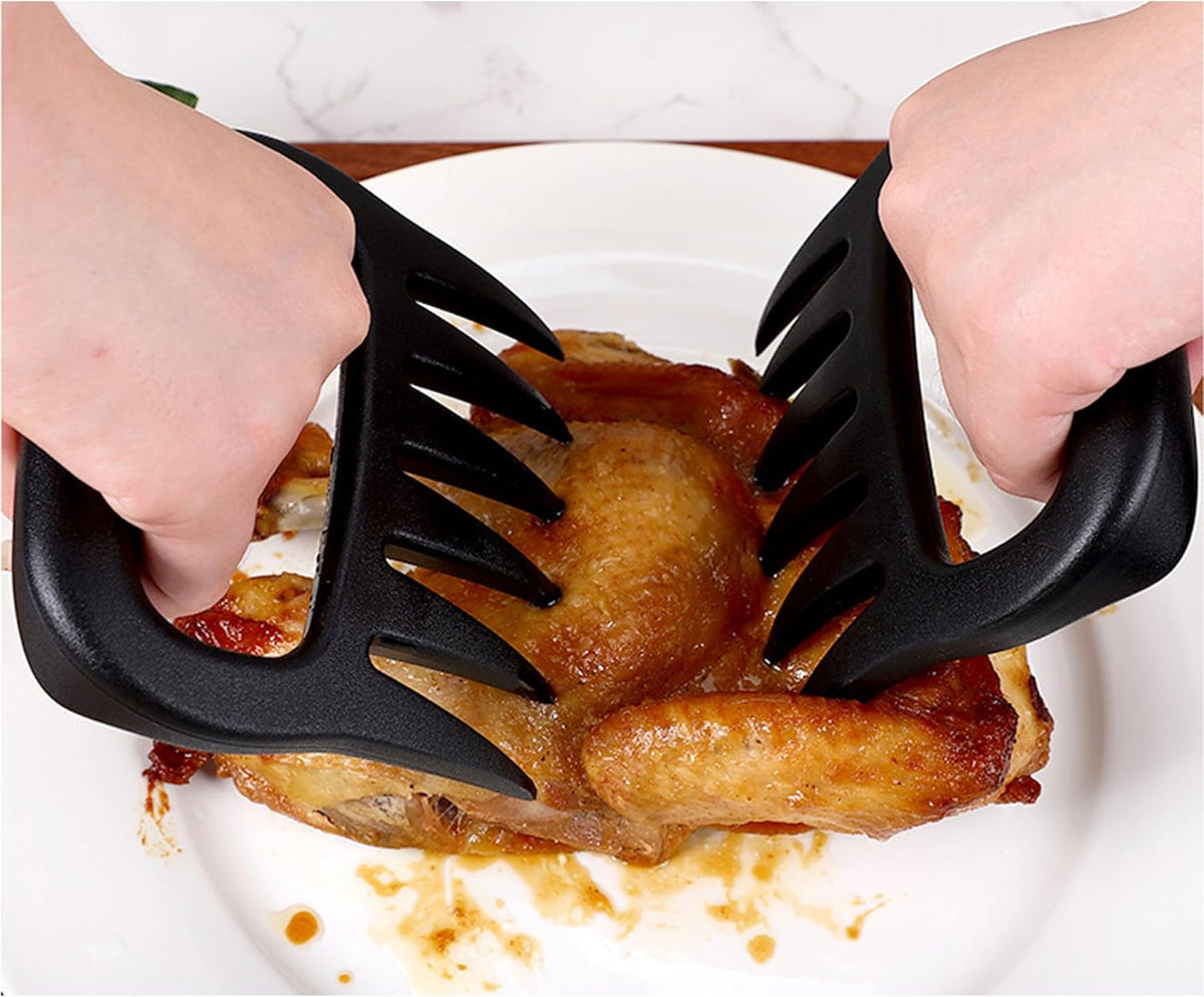 Meat Shredder Claws - Bear Claws for Shredding Meat - Claws for Pulled Pork, Chicken Shredder Tool - Perfect for BBQ Gifts, Easily Lift, Handle, Shred, and Cut Meats - Heat Resistant (Black)