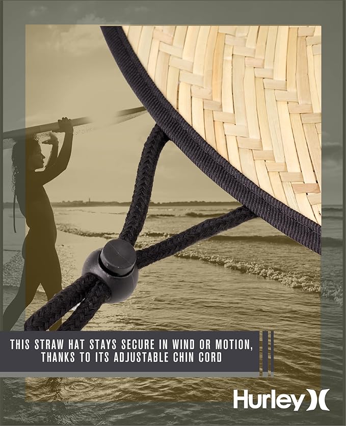 Hurley Men's Straw Hat - Bayside Lifeguard Straw Sun Hat