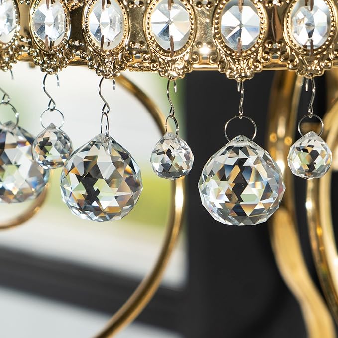 40mm 10Pack Crystal Ball Prism 1.57 Inch Decorative Ball for Chandelier Window Suncatcher Rainbow Maker