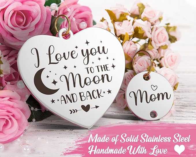 Best Mom Gifts for Mom from Daughter Son Kids, Mom Birthday Gifts for Mother-in-Law Mom, Moon Crystal Suncatcher for Window Hanging New Mom Gifts for Women Wife