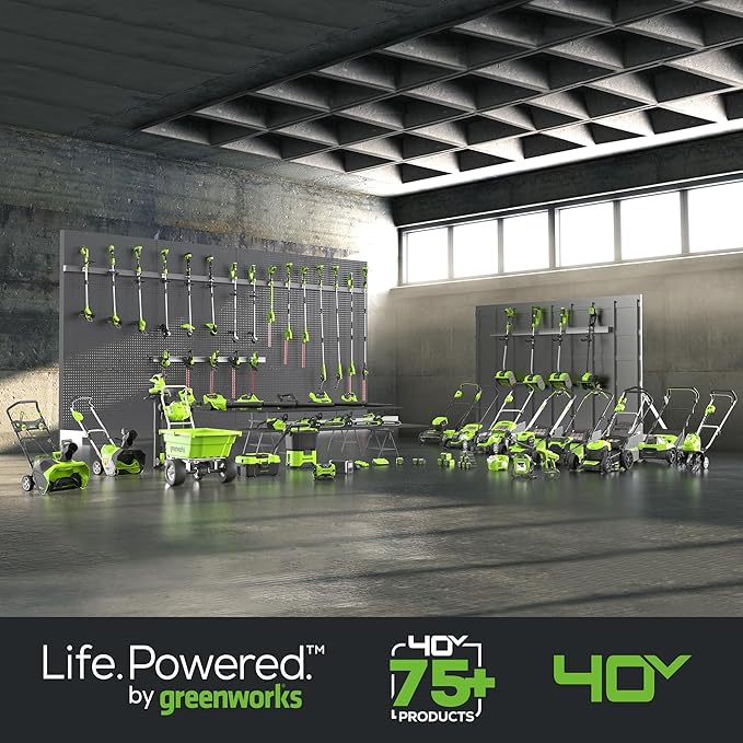 Greenworks 40V 8" Brushless Edger, 4.0Ah USB Battery and Charger Included