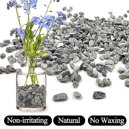 10lbs Grey Pebbles for Landscaping, 3/8inch Small Rocks for Succulent Cactus Plants, Natural Polished Pebbles, River Rocks for Plants, Vases, Garden