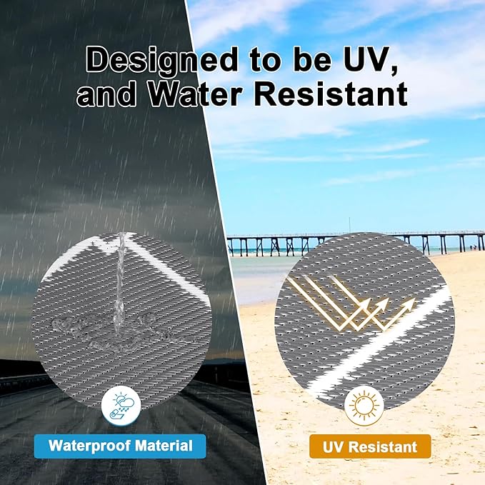 HEBE Outdoor Rug Waterproof 6x9, Reversible Plastic Straw Rug RV Camping Rug, Indoor Outdoor Patio Mat Clearance, Outside Carpet for Porch,Deck,Camper,Balcony,Backyard,Picnic