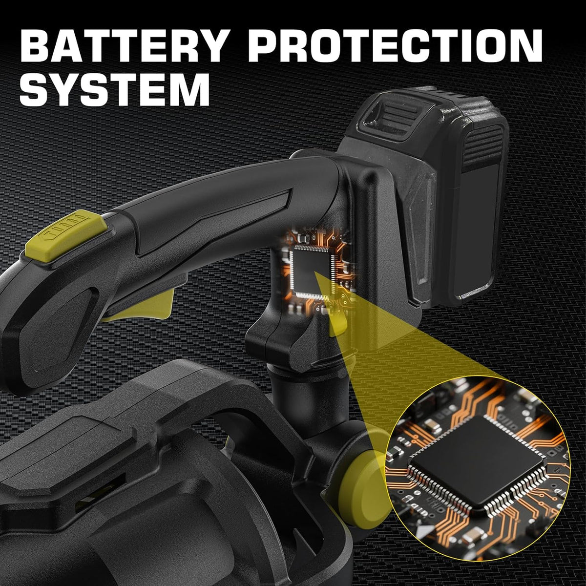 Leaf Blower for Dewalt 20V Battery, Brushless Blower with Variable 5-Speed, Turbo, 0-90° Adjustable Handle, 500 CFM 150-MPH Blowers for Lawn Care, Patio Cleaning (Battery Not Included)