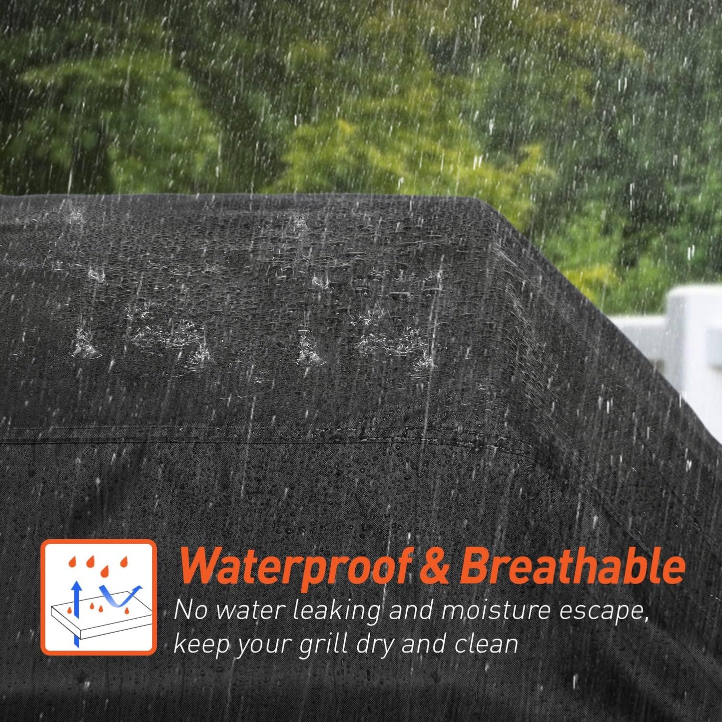 BBQ Cover 52 Inch, Grill Cover for Outdoor Grill, Waterproof and Fade Resistant Outdoor Barbecue Gas Grill Cover, All Weather Protection, Fits Weber, Char Broil, Nexgrill and and More Grills