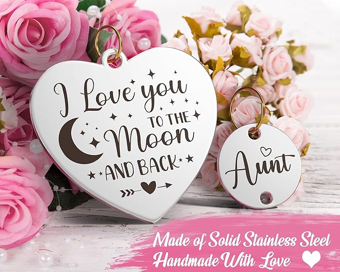 Aunt Gifts from Niece Nephew, Aunt for Auntie Gifts, Best Aunt Ever Gift Aunt Birthday Gifts for Auntie, Unique Auntie Gifts for Women Moon Crystal Suncatcher for Windows Hanging