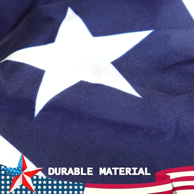 3 x 6 Ft American Pleated Fan Flag, USA Patriotic Half Fan Bunting Flag, 4th of July Decorations Flags (Set of 2)